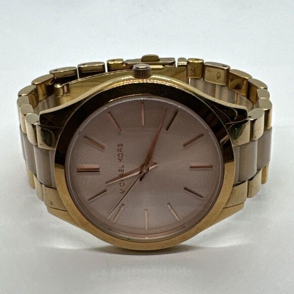 Michael Kors Slim Runway MK4294 Women's Rose Gold Analog Dial Wrist Watch JNA610 - Picture 5 of 11